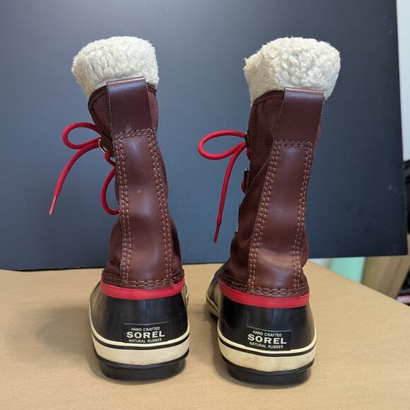 Sorel Winter Carnival Snow Boots Waterproof Maroon Red Burgundy Womens 10 Ski - Picture 5 of 9